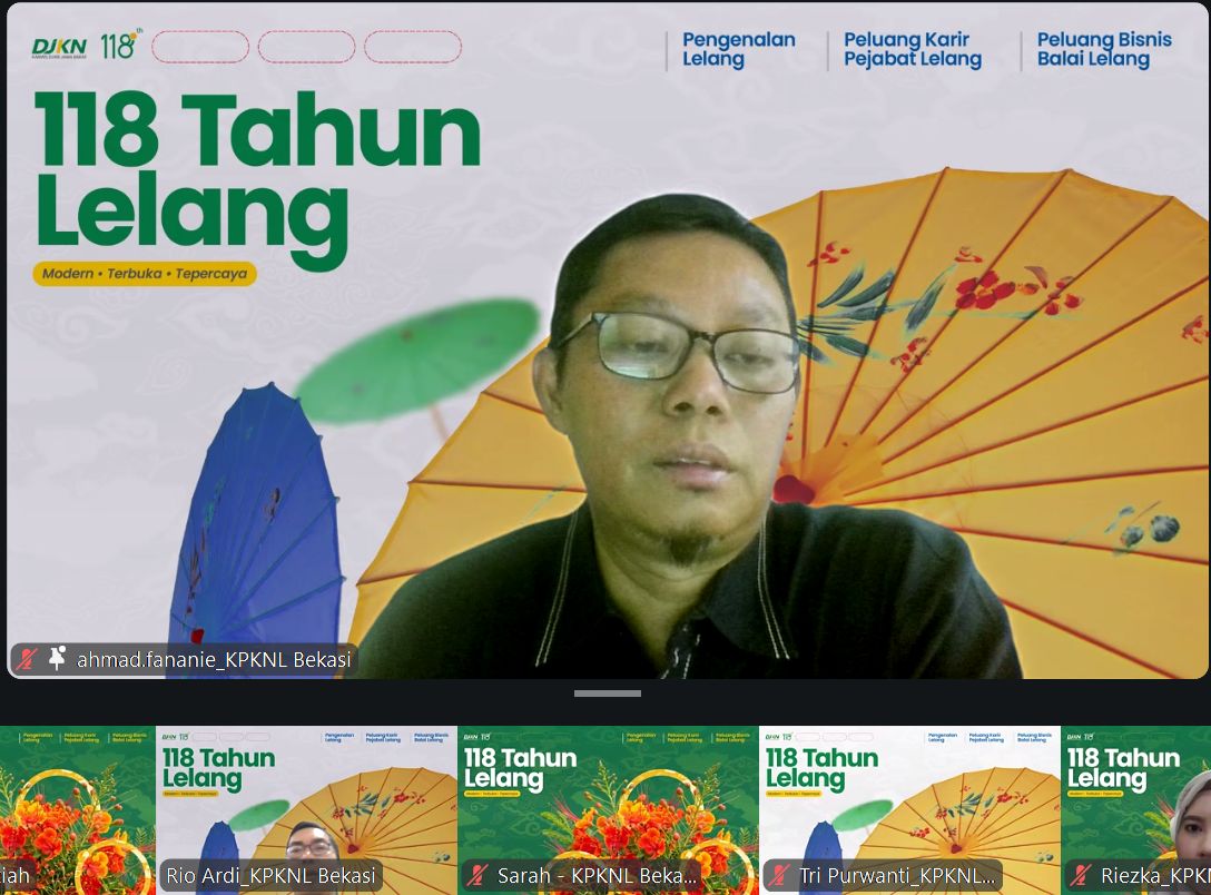 Mengenal Lebih Dekat Lelang: KPKNL Bekasi Laksanakan Webinar Sambut 118 Tahun Lelang Indonesia  