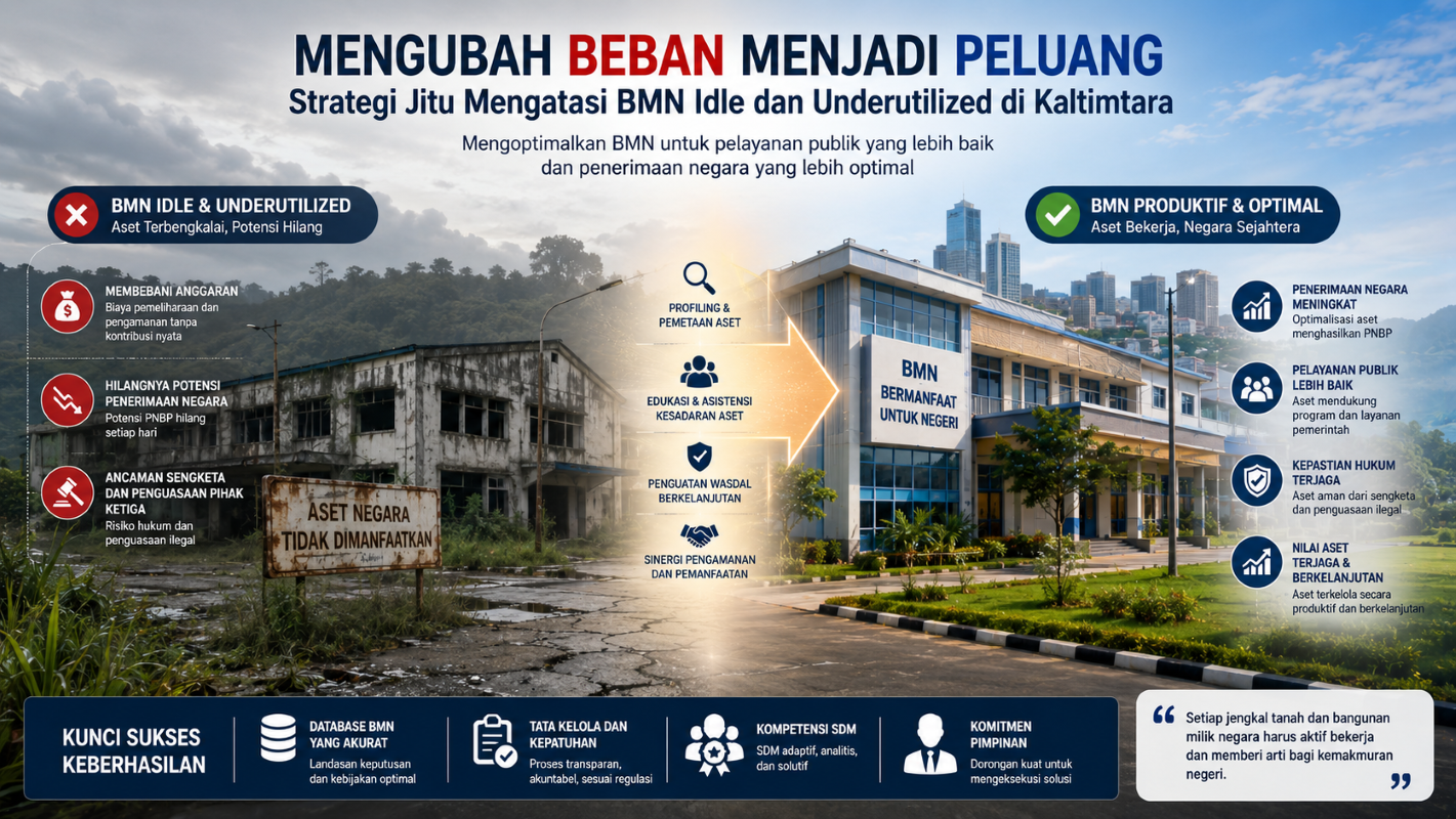 Aset Negara Harus Bekerja Keras : Transformasi BMN Idle dan Underutilized Menjadi Aset Produktif