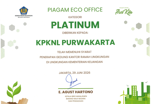 KPKNL Purwakarta Raih Predikat Platinum dalam Penilaian Penerapan Kantor Ramah Lingkungan Kementerian Keuangan