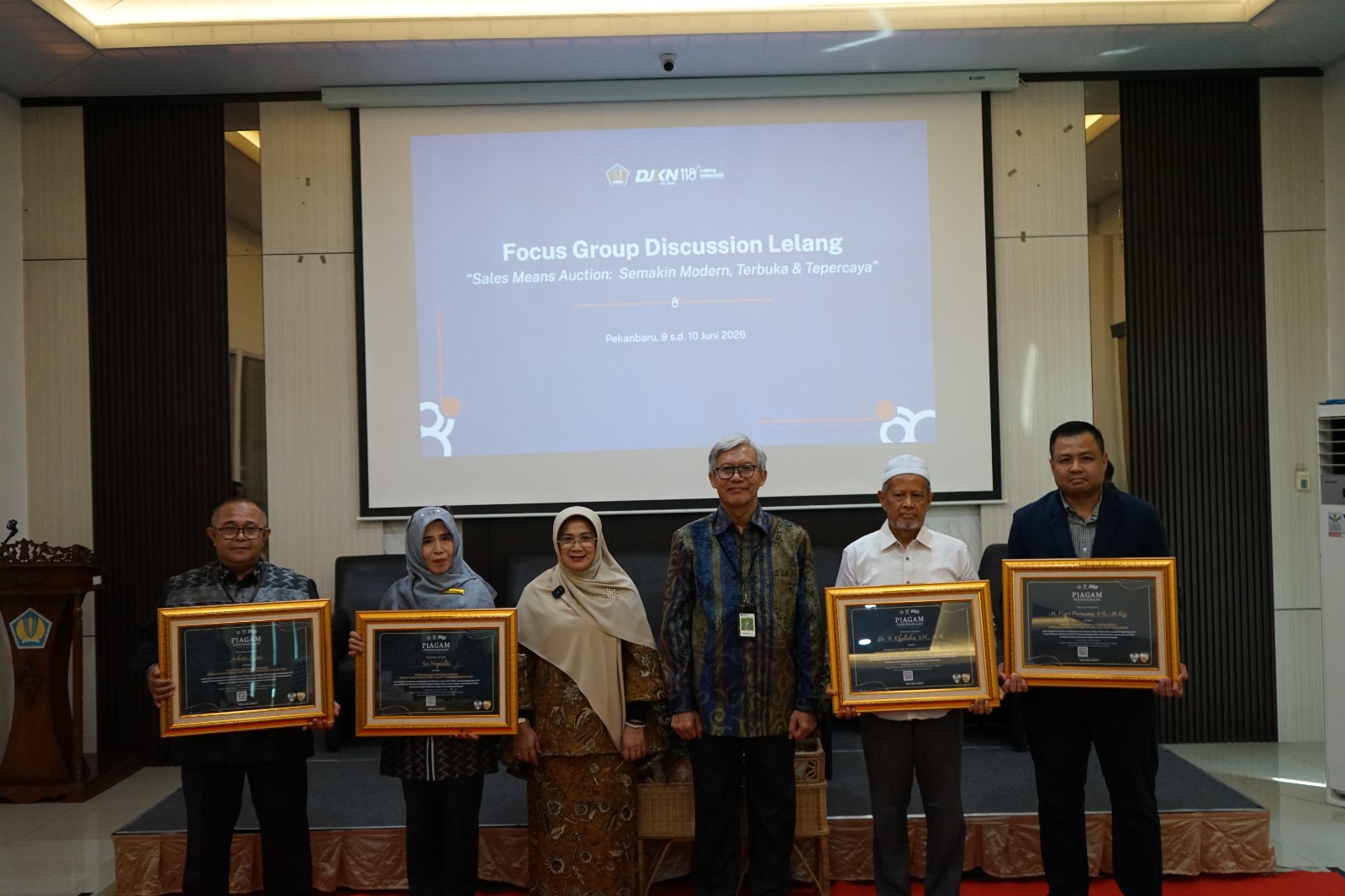 KPKNL Pekanbaru Borong Penghargaan pada FGD Optimalisasi Kinerja Lelang Kanwil DJKN Riau, Sumatera Barat, dan Kepulauan Riau
