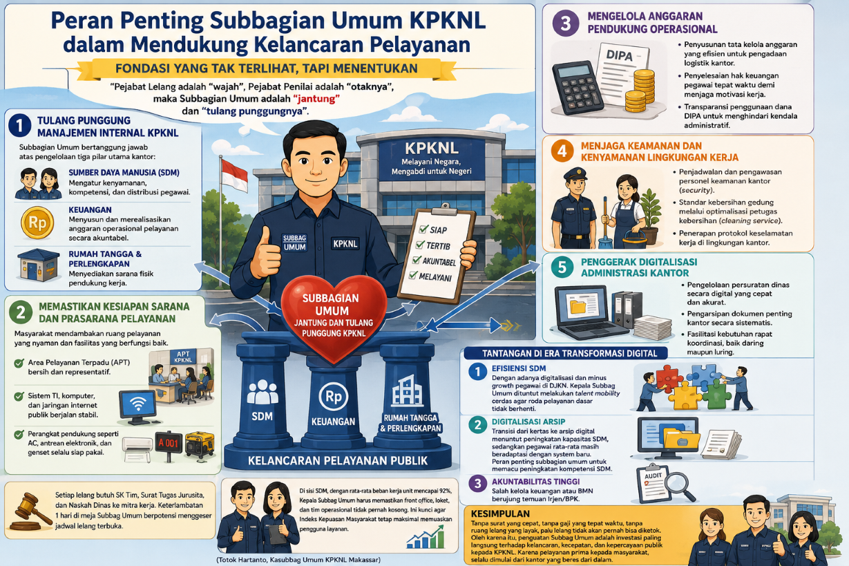 Peran Penting Subbagian Umum KPKNL dalam Mendukung Kelancaran Pelayanan