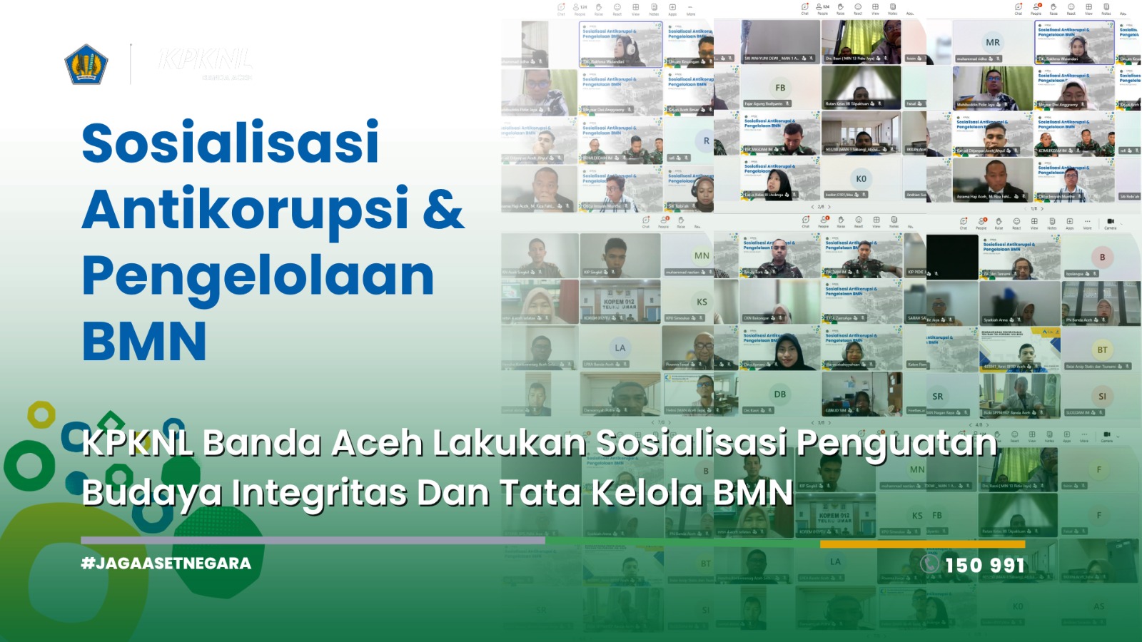 KPKNL Banda Aceh Lakukan Sosialisasi Penguatan Budaya Integritas Dan Tata Kelola BMN