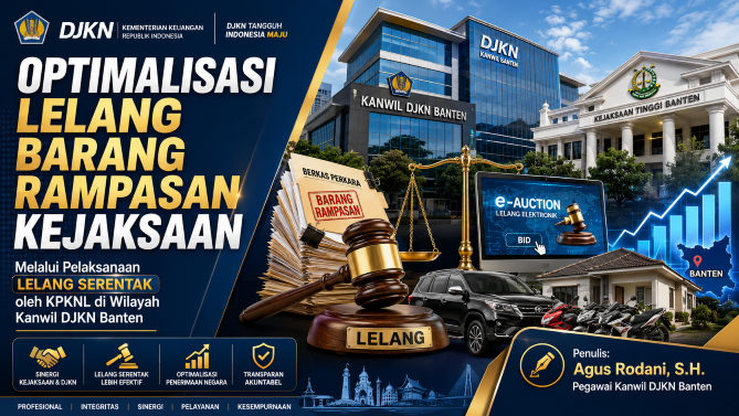 OPTIMALISASI LELANG BARANG RAMPASAN KEJAKSAAN MELALUI PELAKSANAAN LELANG SERENTAK OLEH KPKNL DI WILAYAH KANWIL DJKN BANTEN