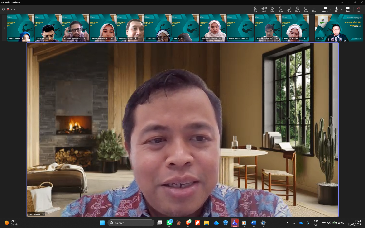 Melayani Lebih Baik, KPKNL Palu Gelar IHT Service Excellence