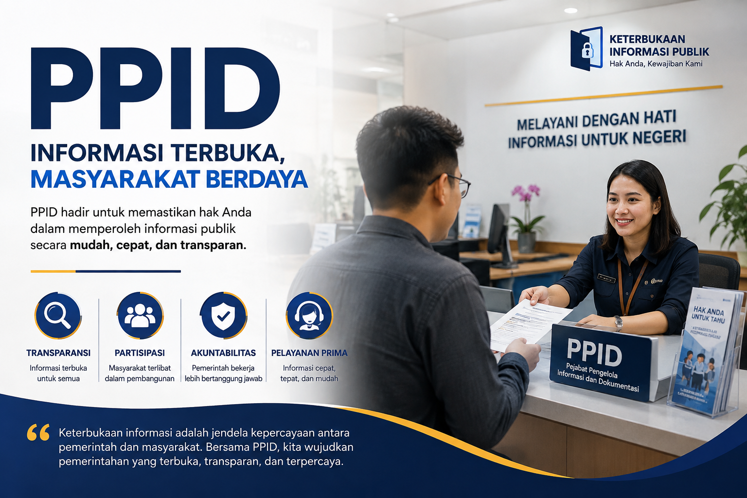 Pejabat Pengelola Informasi dan Dokumentasi (PPID): Pilar Keterbukaan Informasi Publik dan Peningkatan Kualitas Pelayanan Pemerintah