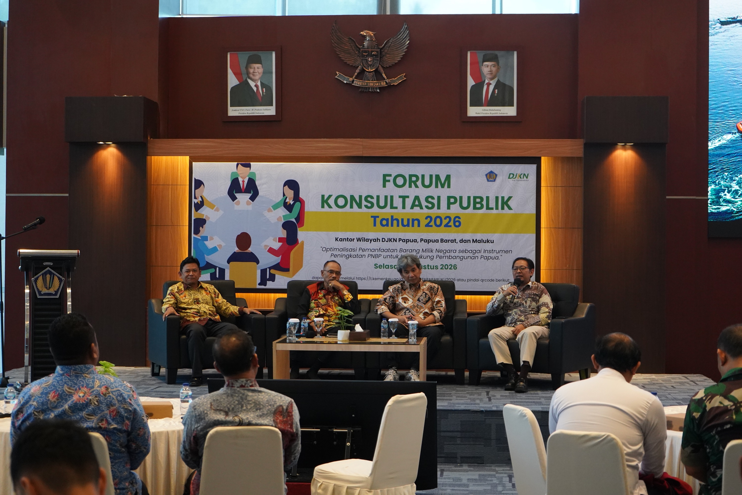 Mengangkat Tema Optimalisasi Pemanfaatan BMN, Kolaborasi Kanwil DJKN Papabaruku dan KPKNL Jayapura menggelar Forum Konsultasi Publik 2026