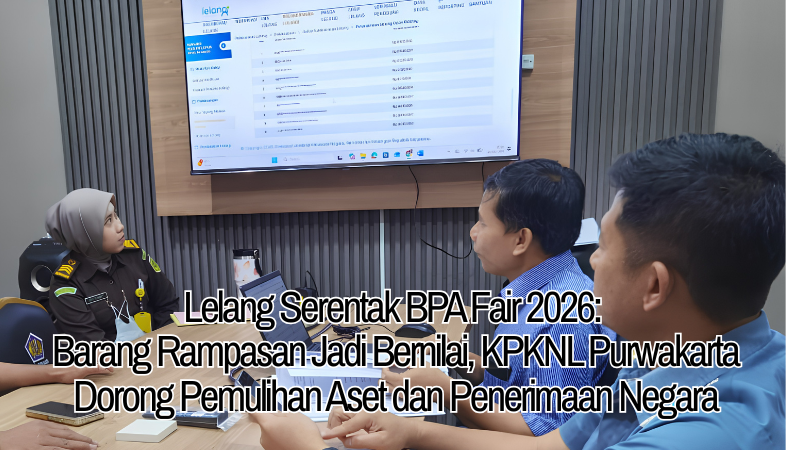 Lelang Serentak BPA Fair 2026: Barang Rampasan Jadi Bernilai, KPKNL Purwakarta Dukung Pemulihan Aset dan Penerimaan Negara