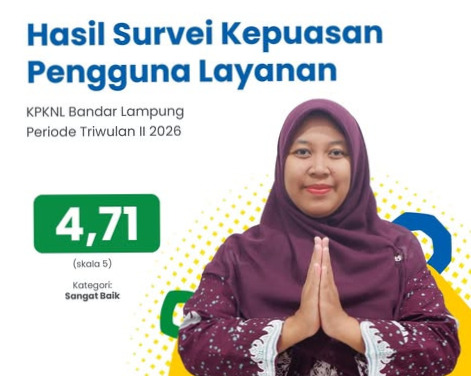 Hasil Survei Kepuasan Pengguna Layanan  KPKNL Bandar Lampung Periode Triwulan II Tahun 2026 