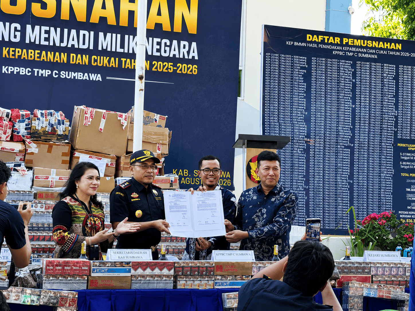 KPKNL Bima Dukung Pemberantasan Barang Kena Cukai Ilegal di Pulau Sumbawa