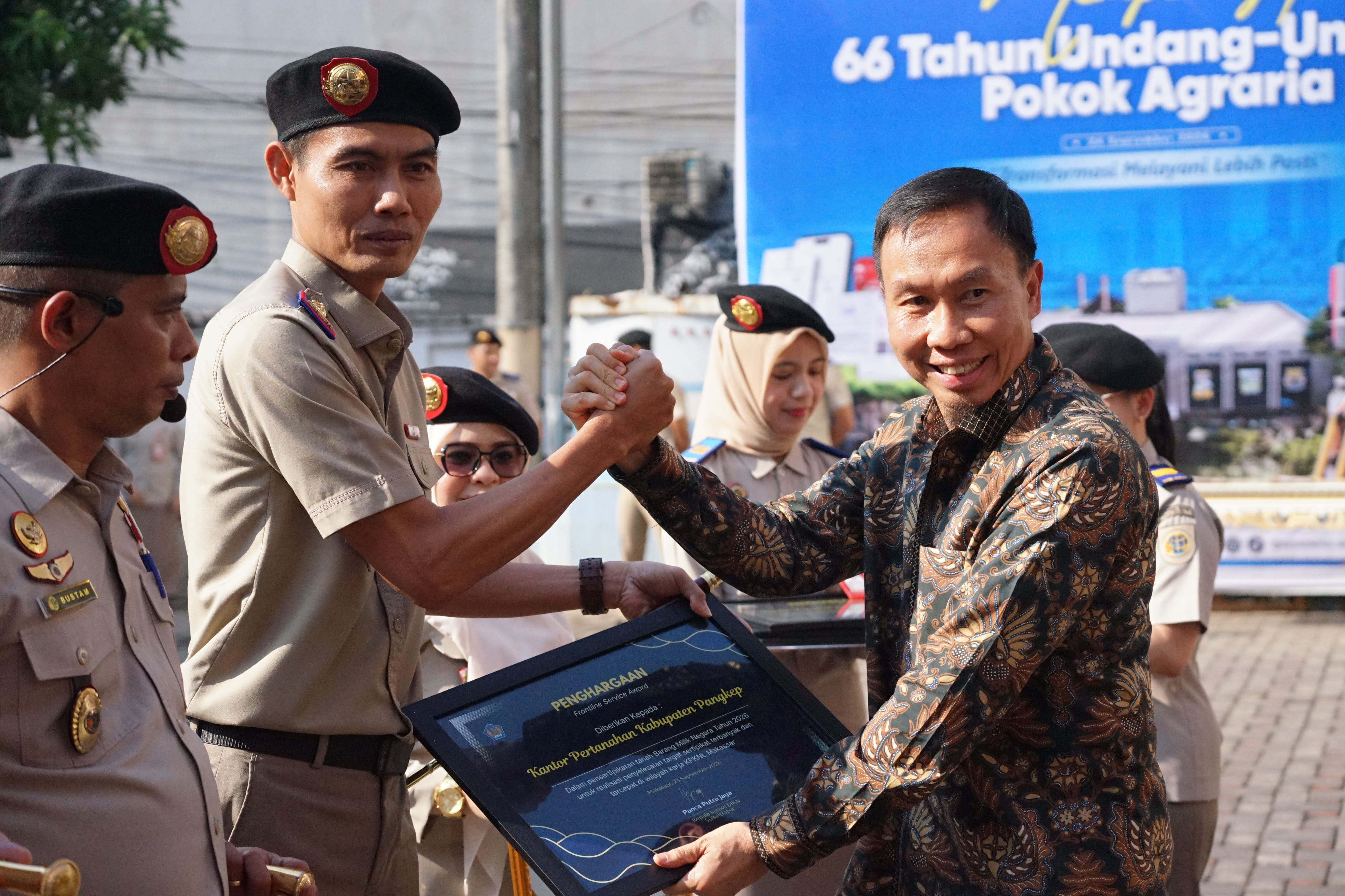 Peringatan HANTARU Ke-66, Kakanwil DJKN Sulseltrabar Apresiasi Jajaran BPN Sulawesi Selatan