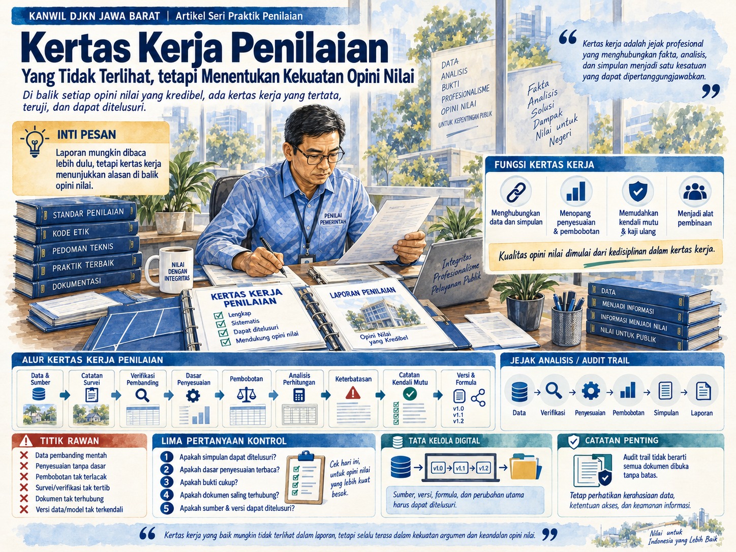 Kertas Kerja Penilaian: Yang Tidak Terlihat, tetapi Menentukan Kekuatan Opini Nilai