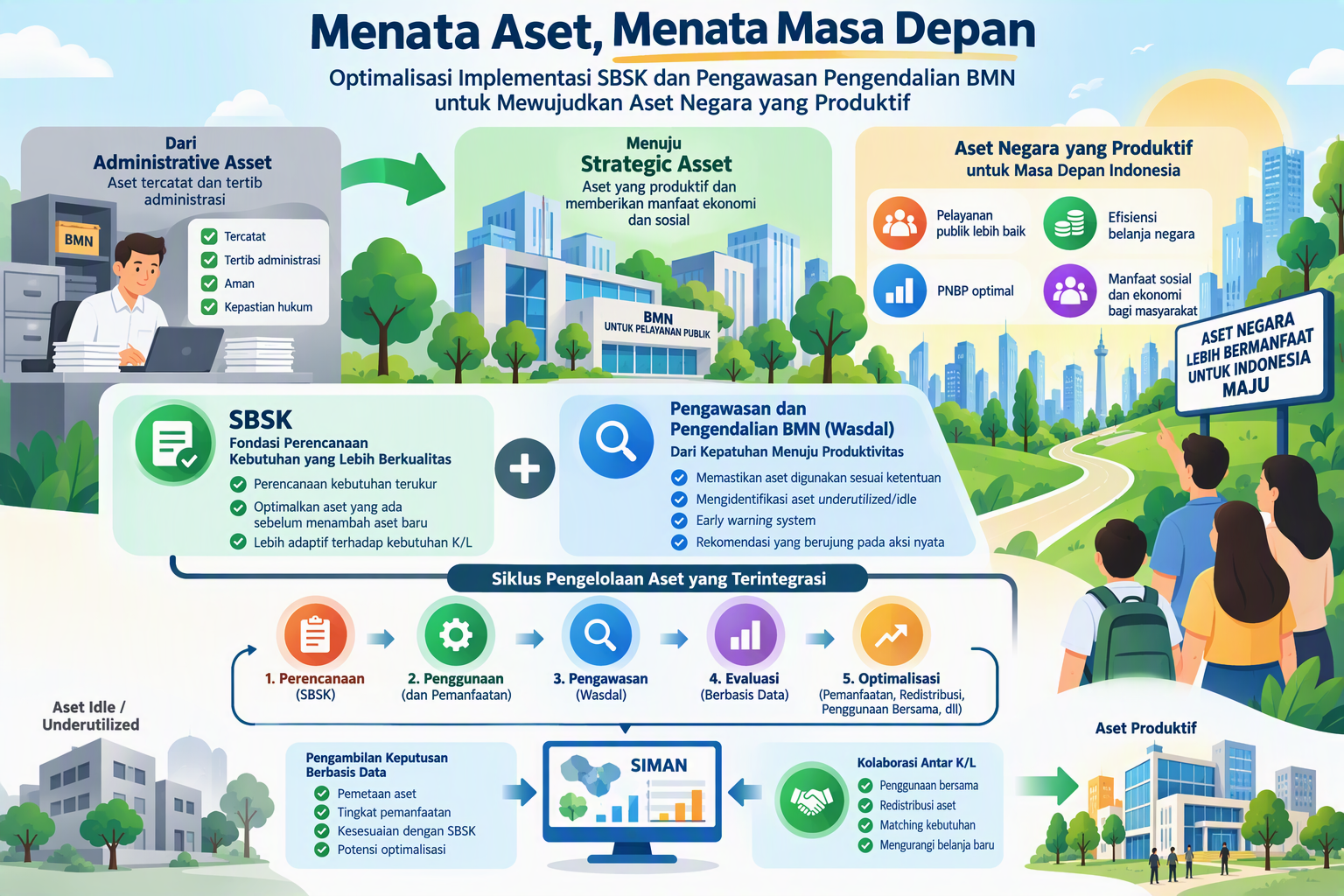 Menata Aset, Menata Masa Depan: Optimalisasi Implementasi SBSK dan Pengawasan Pengendalian BMN untuk Mewujudkan Aset Negara yang Produktif