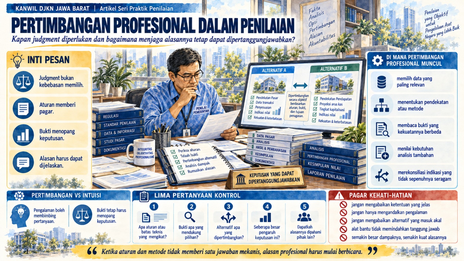 Pertimbangan Profesional dalam Penilaian: Kapan Judgment Diperlukan dan Bagaimana Menjaga Alasannya Tetap Dapat Dipertanggungjawabkan?