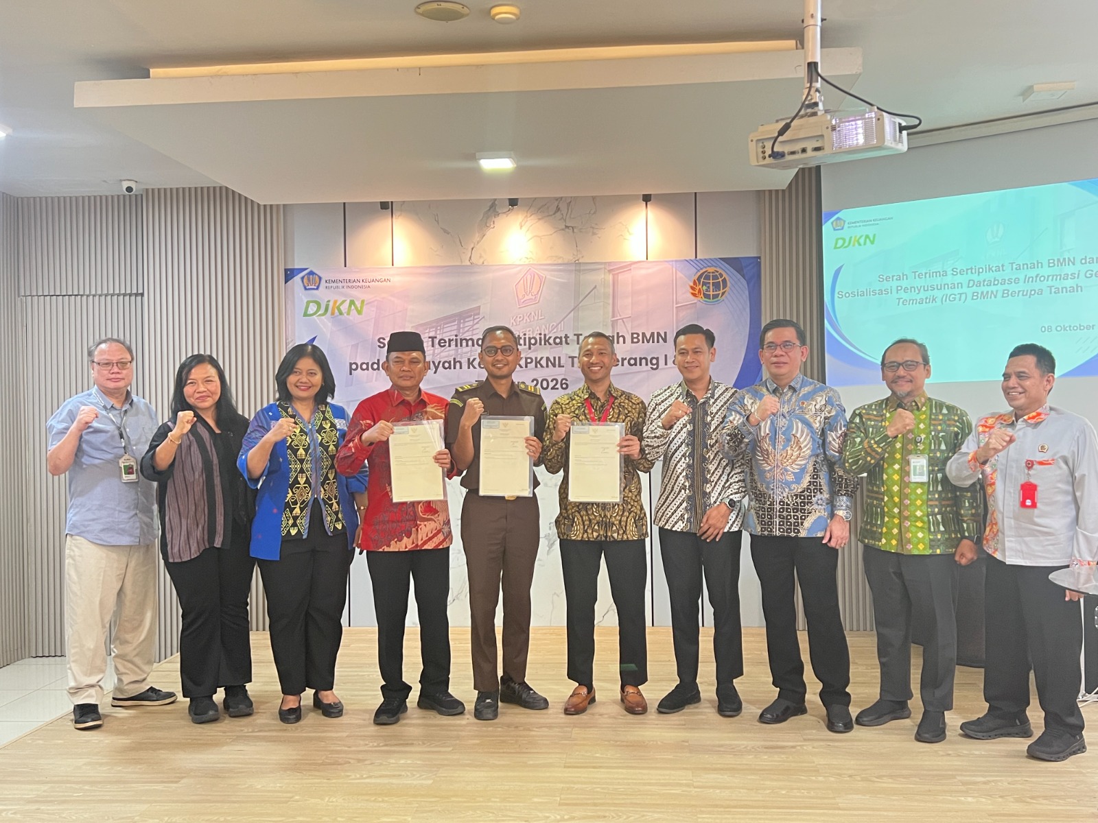 Kanwil DJKN Banten dan ATR/BPN Perkuat Pengamanan Aset Negara, 36 Sertipikat BMN Diserahterimakan