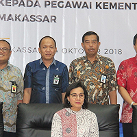 Kunjungi Makassar, Menkeu Tegaskan agar Pegawai Lakukan Pelayanan secara Berintegritas
