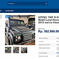 KPKNL Pontianak Lelang Land Rover Defender Melalui Video Konferensi