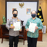 Dirjen KN & Kabaharkam Polri Tandatangani Perjanjian Kerja Sama Pertukaran Data, Informasi dan Bantuan Pengamanan