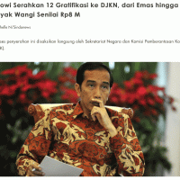 Jokowi Serahkan 12 Gratifikasi ke DJKN, dari Emas hingga Minyak Wangi Senilai Rp8 M