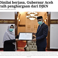 Dinilai berjasa, Gubernur Aceh raih penghargaan dari DJKN
