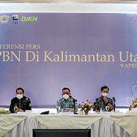 Konferensi Pers APBN di Kaltara, KPKNL Tarakan Siapkan Empat Strategi Peningkatan PNBP yang Sekaligus Mendukung PEN 