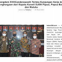 Pangdam XVII/Cenderawasih Terima Kunjungan Kerja dan Penghargaan dari Kepala Kanwil DJKN Papua, Papua Barat dan Maluku