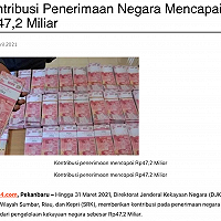 Kontribusi Penerimaan Negara Mencapai Rp47,2 Miliar