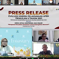 Kemenkeu Kepulauan Babel Gelar Media Meeting Evaluasi Kinerja Pelaksanaan APBN Triwulan II Tahun 2021