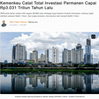 Kemenkeu Catat Total Investasi Permanen Capai Rp3.031 Triliun Tahun Lalu