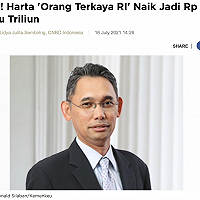 Top! Harta 'Orang Terkaya RI' Naik Jadi Rp 11 Ribu Triliun