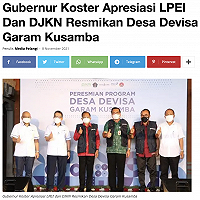 Gubernur Koster Apresiasi LPEI Dan DJKN Resmikan Desa Devisa Garam Kusamba