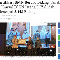 Sertifikasi BMN Berupa Bidang Tanah di Kanwil DJKN Jateng DIY Sudah Mencapai 3.448 Bidang