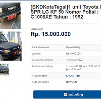 Lelang, Kendaraan Dinas Habis Pakai Bisa Bermanfaat Kembali