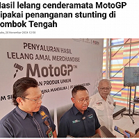 Hasil Lelang Cenderamata MotoGP Dipakai Penanganan Stunting di Lombok Tengah